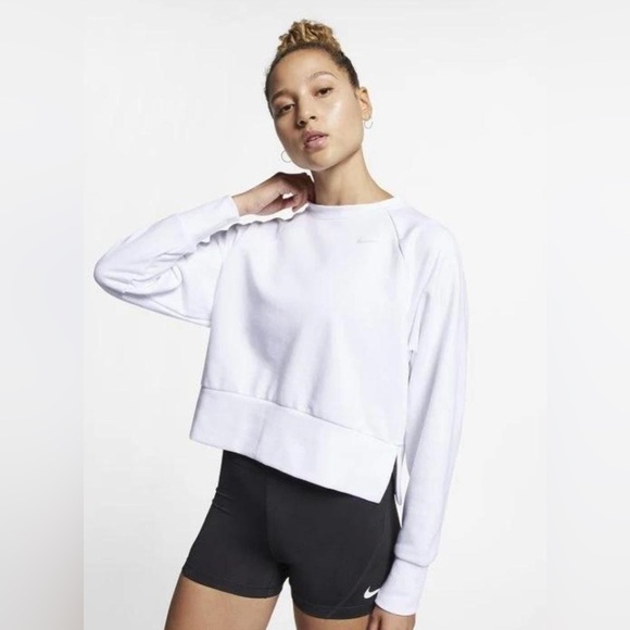 Nike Tops - Nike Dri-Fit Women's Cropped White Sweatshirt - Small